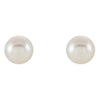 14K White Gold Cultured Freshwater Pearl Earrings - Timeless Elegance