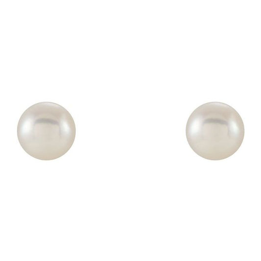 Cultured White Freshwater Pearl Earrings