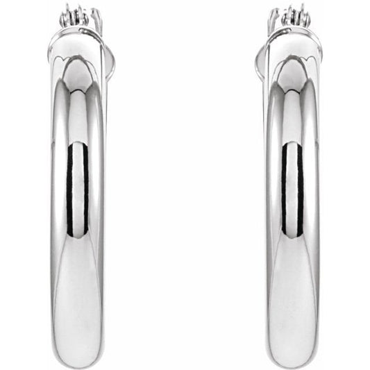 Round Tube Hoop Earrings