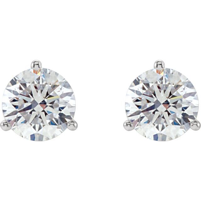 14K White Gold Natural Diamond Stud Earrings with 1/5 CTW