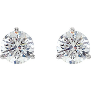 14K White Gold Natural Diamond Stud Earrings with 1/5 CTW