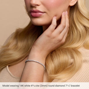 14K Gold Lab-Grown Diamond Bracelet - Options Available