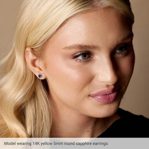 Lab-Grown Alexandrite 4-Claw Prong Basket Earrings