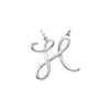 14K White Gold, 17.7x15.9 mm Initial D Script Necklace