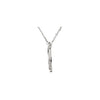 14K White Gold, 17.7x15.9 mm Initial D Script Necklace