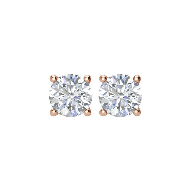 14K White 3mm 1/5 CTW Natural Diamond Stud Earrings