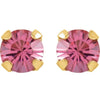 14K Yellow Imitation Mozambique Garnet Inverness® Piercing Earrings