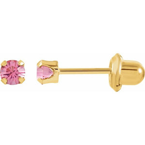 24K Gold-Plated Stainless Steel Imitation Blue Sapphire Earrings
