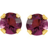 14K Yellow Imitation Mozambique Garnet Inverness® Piercing Earrings