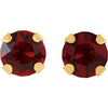 14K Yellow Imitation Mozambique Garnet Inverness® Piercing Earrings