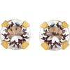 14K Yellow Imitation Mozambique Garnet Inverness® Piercing Earrings