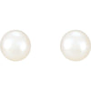 14K White Gold Cultured Freshwater Pearl Earrings - Timeless Elegance