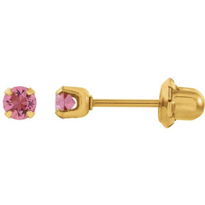24K Gold-Plated Stainless Steel Imitation Blue Sapphire Earrings