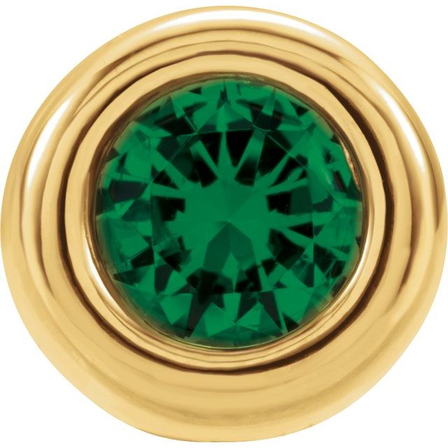 14K Gold Imitation Garnet Birthstone Pendant