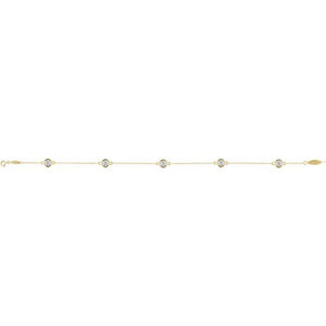 14K White Gold 1/3 CTW Natural Diamond Bezel-Set 7