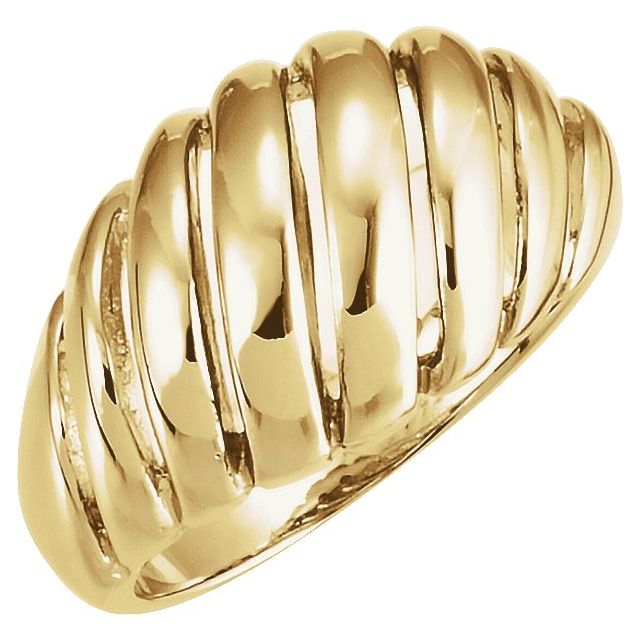 Dome Ring Crafted in 14K Gold, 18K Gold, Sterling Silver & Platinum