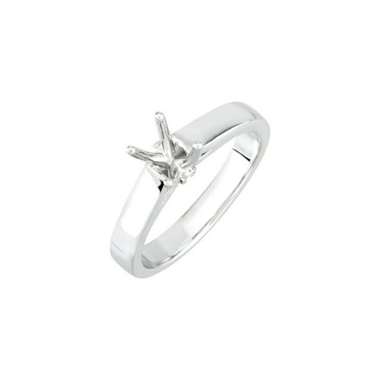 14K Gold Natural Diamond Semi-Set Engagement Ring