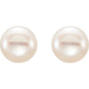 14K Yellow 5-6 mm Cultured White Freshwater Pearl Earrings