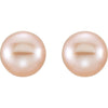 14K Yellow 5-6 mm Cultured White Freshwater Pearl Earrings