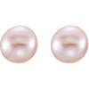 14K Yellow 5-6 mm Cultured White Freshwater Pearl Earrings