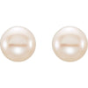 14K Yellow 5-6 mm Cultured White Freshwater Pearl Earrings