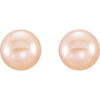 14K Yellow 5-6 mm Cultured White Freshwater Pearl Earrings