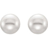 14K Yellow 5-6 mm Cultured White Freshwater Pearl Earrings