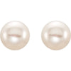 14K Yellow 5-6 mm Cultured White Freshwater Pearl Earrings