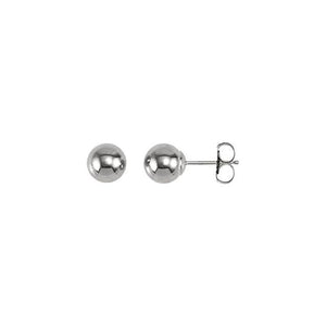 14K Rose Gold 4 mm Polished Ball Stud Earrings – Elegant Shine