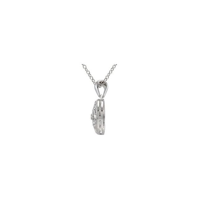 Sterling Silver .05 CTW Natural Diamond 18" Necklace