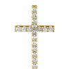 14K White Gold 1/6 CTW Natural Diamond Petite Cross Necklace