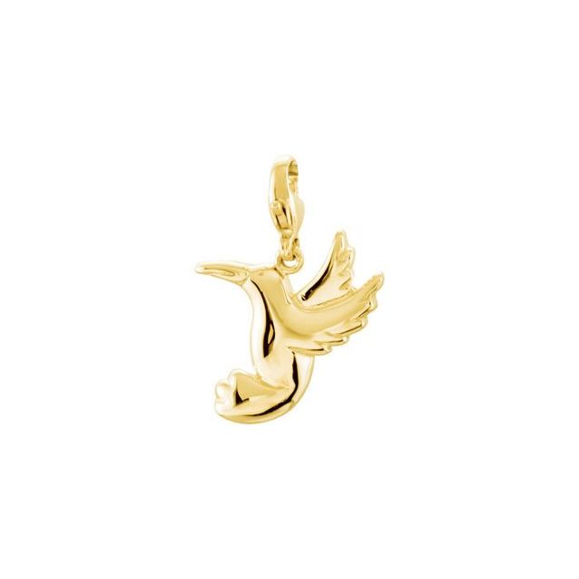 14K Gold Hummingbird Charm/Pendant