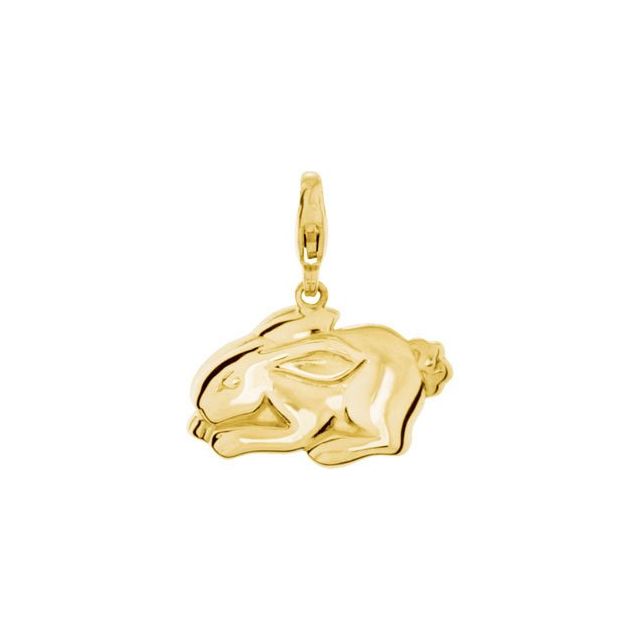 14K Gold Rabbit Charm/Pendant - Options Available