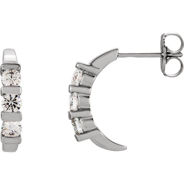 14K Gold Natural Diamond Earrings - Options Available