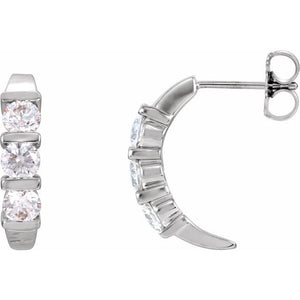 14K Gold Natural Diamond Earrings - Options Available