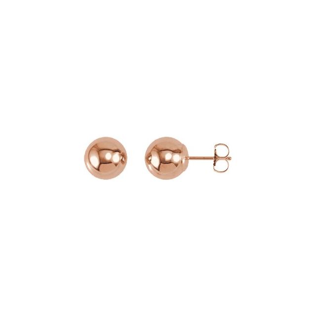 14K White 3 mm Ball Earrings