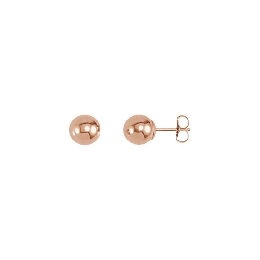 14K Gold Ball Stud Earrings - Options Available