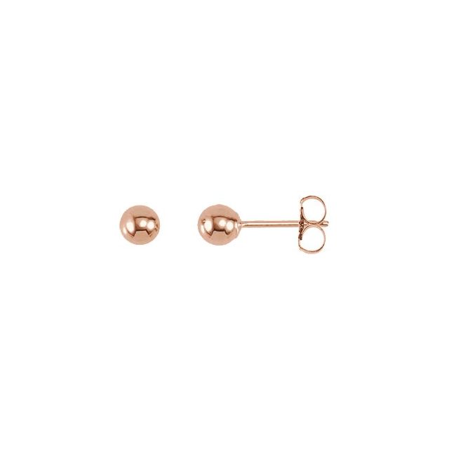 14K White 3 mm Ball Earrings