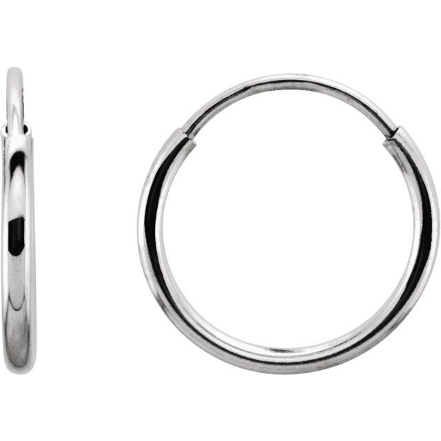14K Gold Endless Hoop Earrings - Options Available