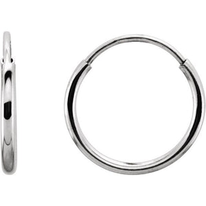 14K Gold Endless Hoop Earrings - Options Available