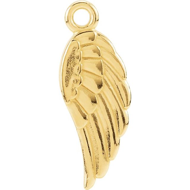 Angel Wing Dangle Earrings in 14K Gold
