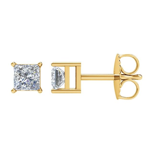 14K Gold Natural Diamond Earrings - Options Available