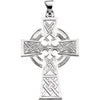 14K Yellow Gold Celtic Cross Pendant - Elegant Design 33x23 mm