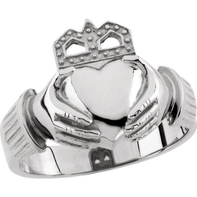 Claddagh Band Mounting | 14K Gold, 18K Gold, Silver & Platinum