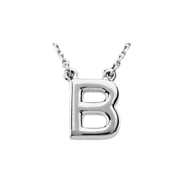 Block Initial Necklace
