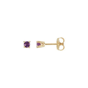 Natural Gemstone Round Earrings Crafted in 14K Gold