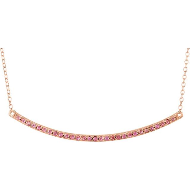 14K Yellow Gold, 16-18" Adjustable Natural Diamond Bar Necklace