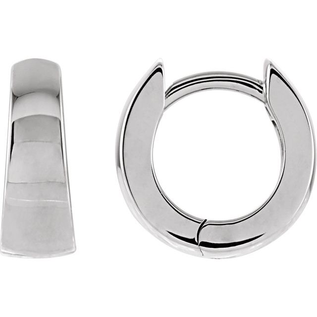 14K Gold Tapered Hinged Hoop Earrings - Options Available
