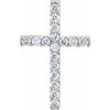 14K Yellow Gold Petite Cross Pendant with 1/2 CTW Natural Diamonds