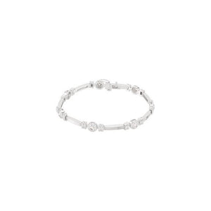 14K Gold 1 Ctw Natural Diamond Line Bracelet